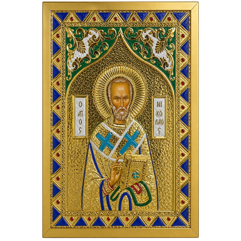 Резбована икона златист емайл — Модел 1151C — 80 × 50 cm