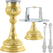New Byzantine Gold-Plated Chalice Set