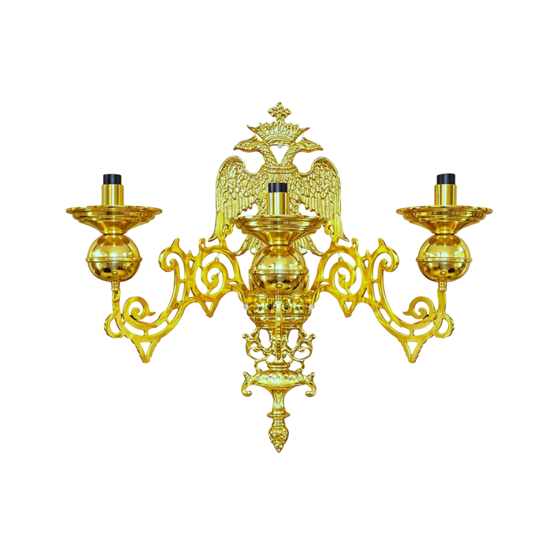 Athonite-Style Wall Sconce — Gold-Tone