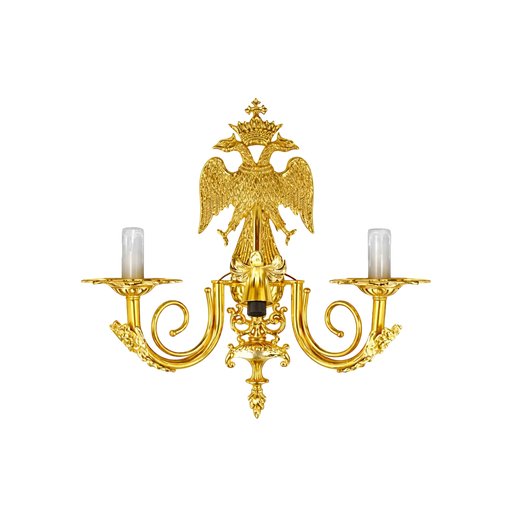 Aplica de perete tubulară — auriu