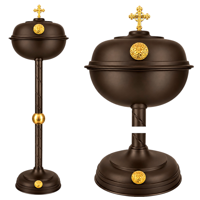 Artoklasia Bread Vessel B — Baroque Gold-Tone
