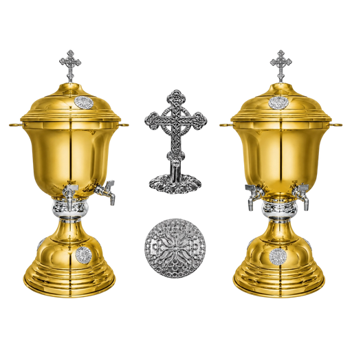 Holy Water Font A — Gold Tone