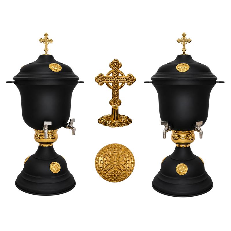Baroque Holy Water Font A – Gold-Tone