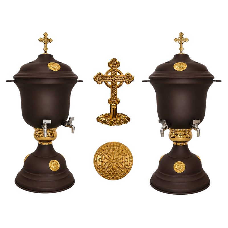 Baroque Holy Water Font A – Gold-Tone