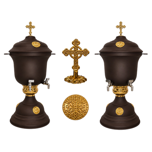 Baroque Holy Water Font A – Gold-Tone