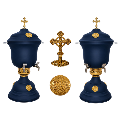 Baroque Holy Water Font A – Gold-Tone