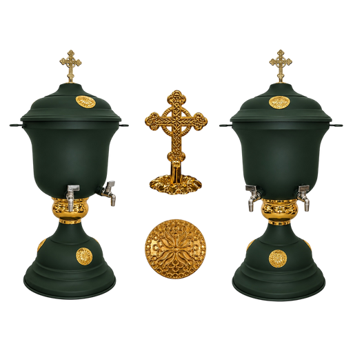 Baroque Holy Water Font A — Gold Tone