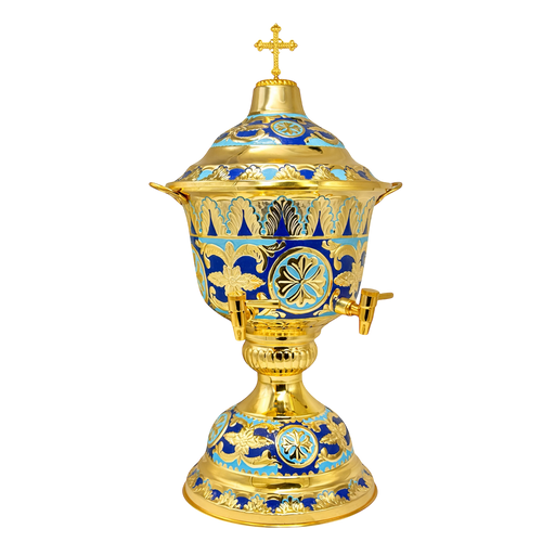 Holy Water Font A – Gold-Tone with Enamel