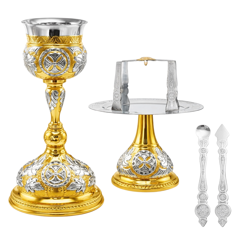 Set de Sfinte Vase bizantin, bicolor — 17 × 17 × 31 cm / 500 ml