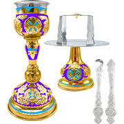 Комплет светих сасуда византијски златне боје емајл — 13 × 13 × 27 cm / 250ml