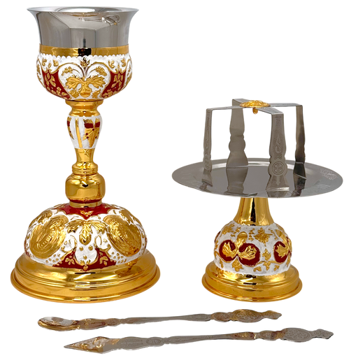 Комплет светих сасуда византијски златне боје емајл — 17 × 17 × 31 cm / 500ml