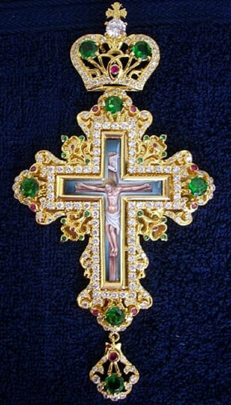 Silver Pectoral Cross, Pectoral Cross, Greek Orthodox, Agritelis Church Supplies