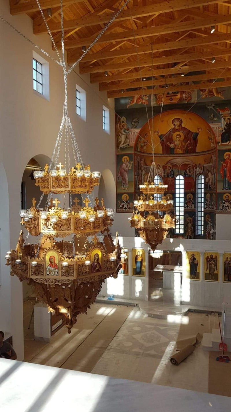 Policandru bisericesc sculptat din lemn — Π 134
