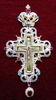 Silver Pectoral Cross, Pectoral Cross, Greek Orthodox, Agritelis Church Supplies