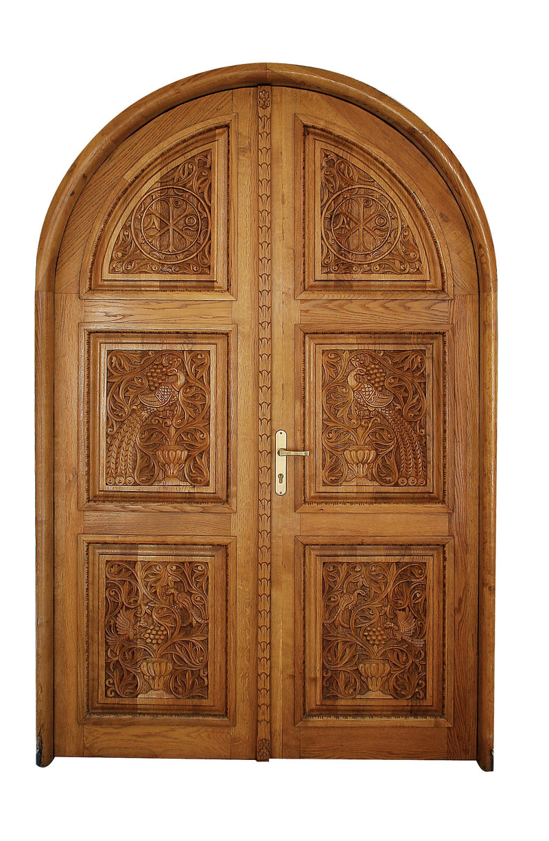 Carved Wooden Church Entrance