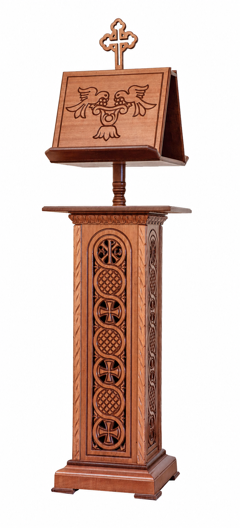 Carved Wooden Lectern Pedestal