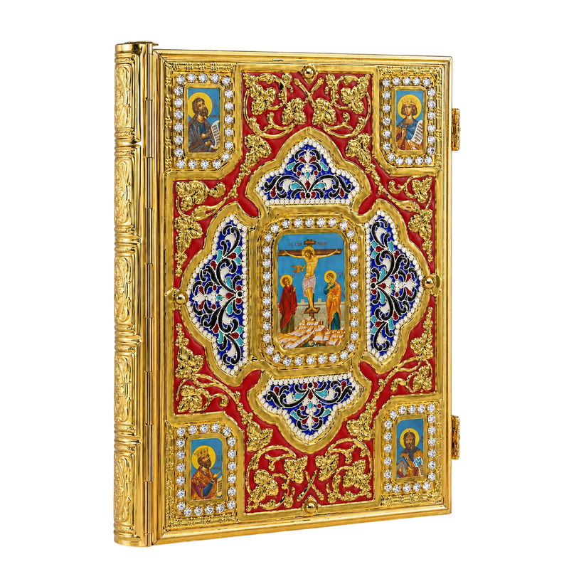 Јеванђеље, срца, златне боје, емајл