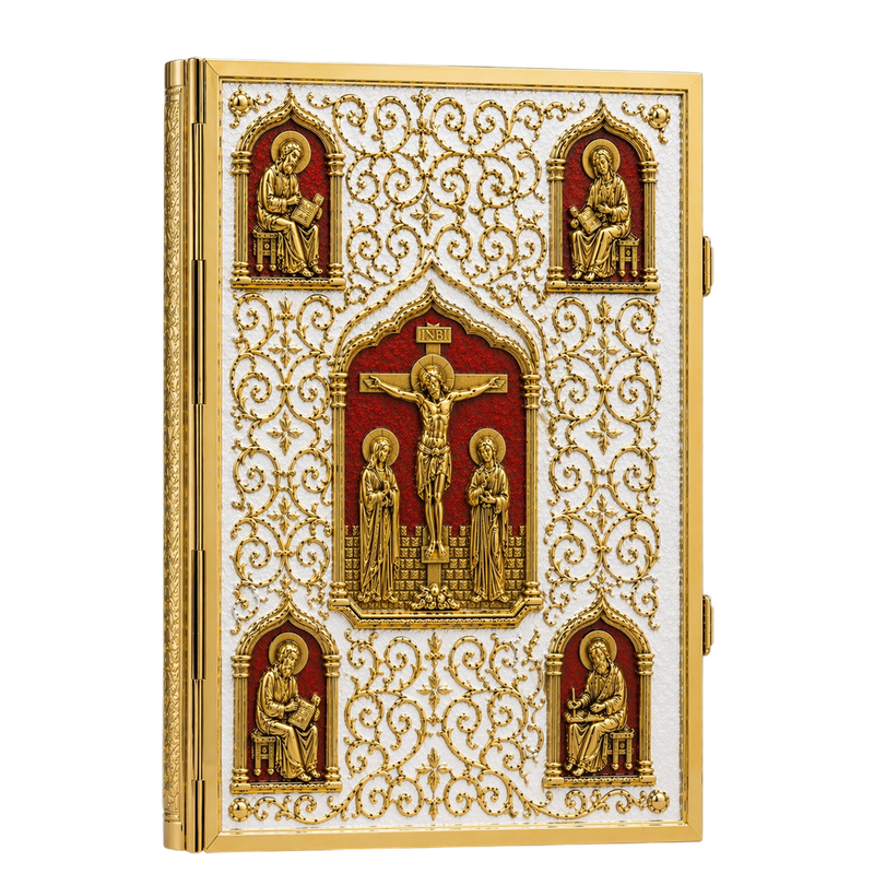 Євангеліє Сцени золото кольорове емаль червоно-біле