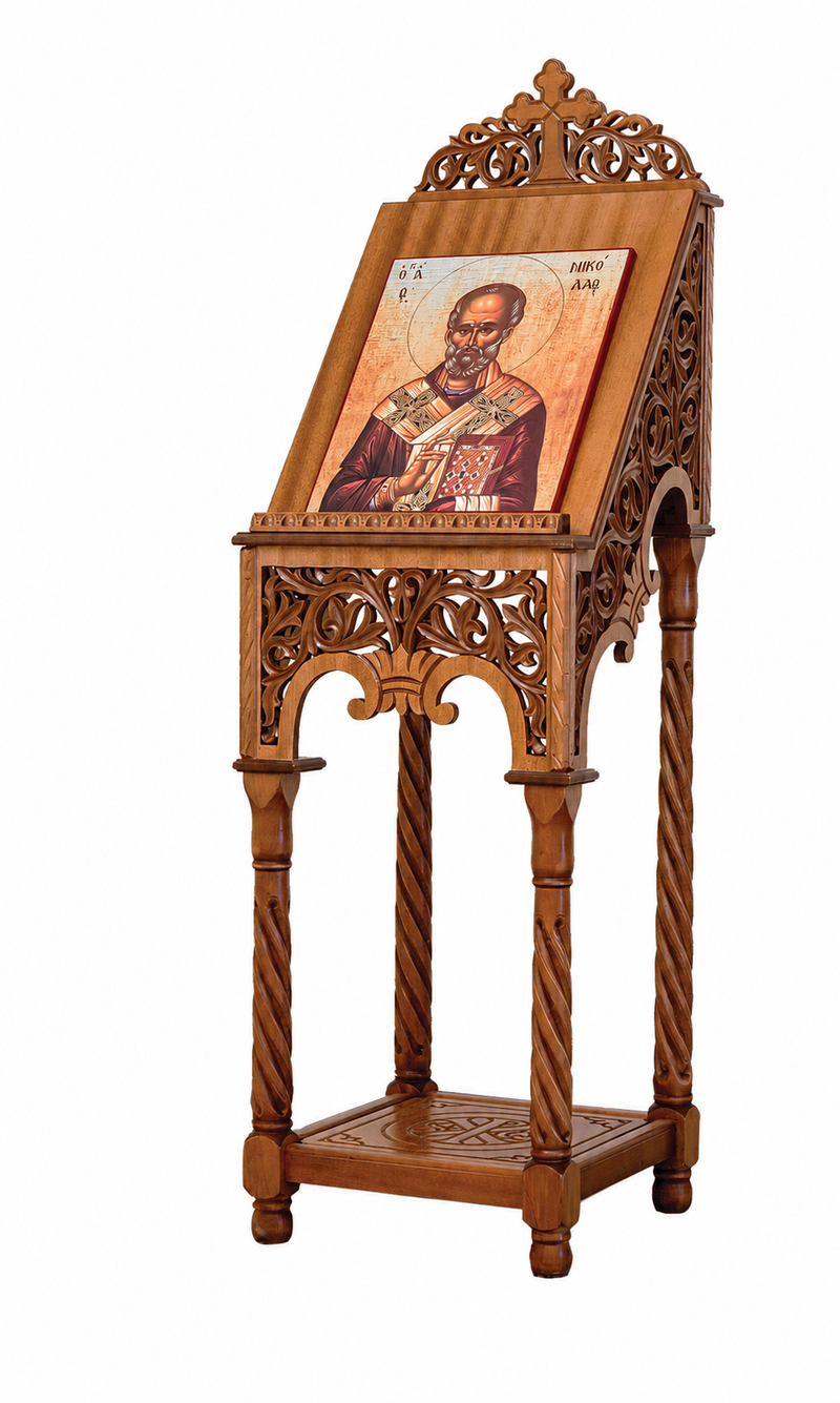 Carved Wooden Icon Veneration Stand