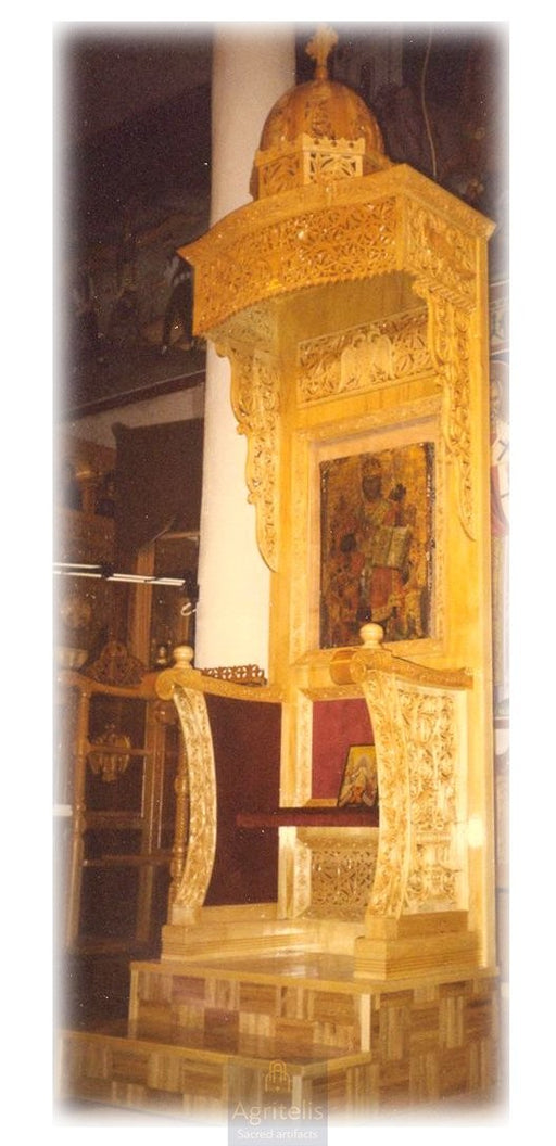 Архиерейски тронове, дърворезба, липа, дъб, Αγριτέλης, църковни, ieraskevi.com