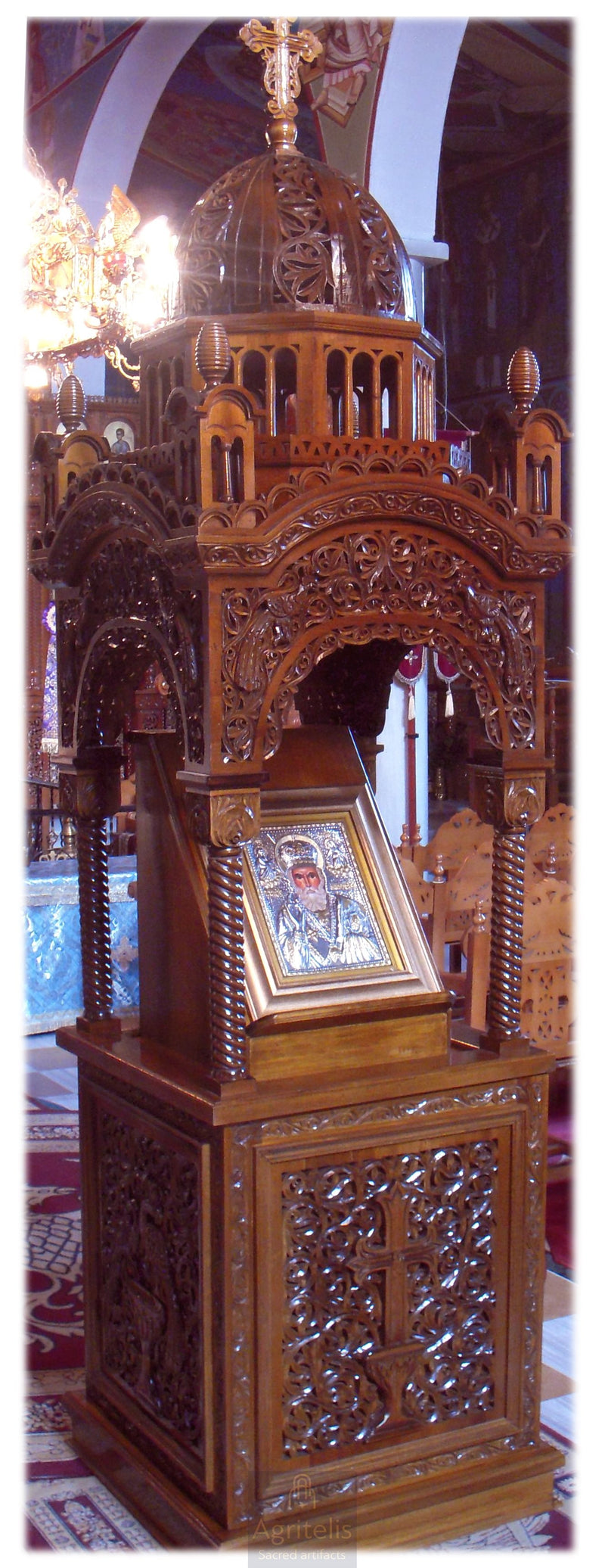 Պաշտամունքի սեղան, փայտափոր, լիպա, կաղնի, Αγριτέλης, եկեղեցական, ieraskevi.com