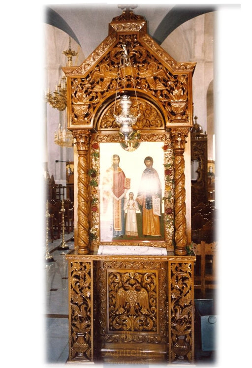 Պաշտամունքի սեղան, փայտափոր, լիպա, կաղնի, Αγριτέλης, եկեղեցական, ieraskevi.com