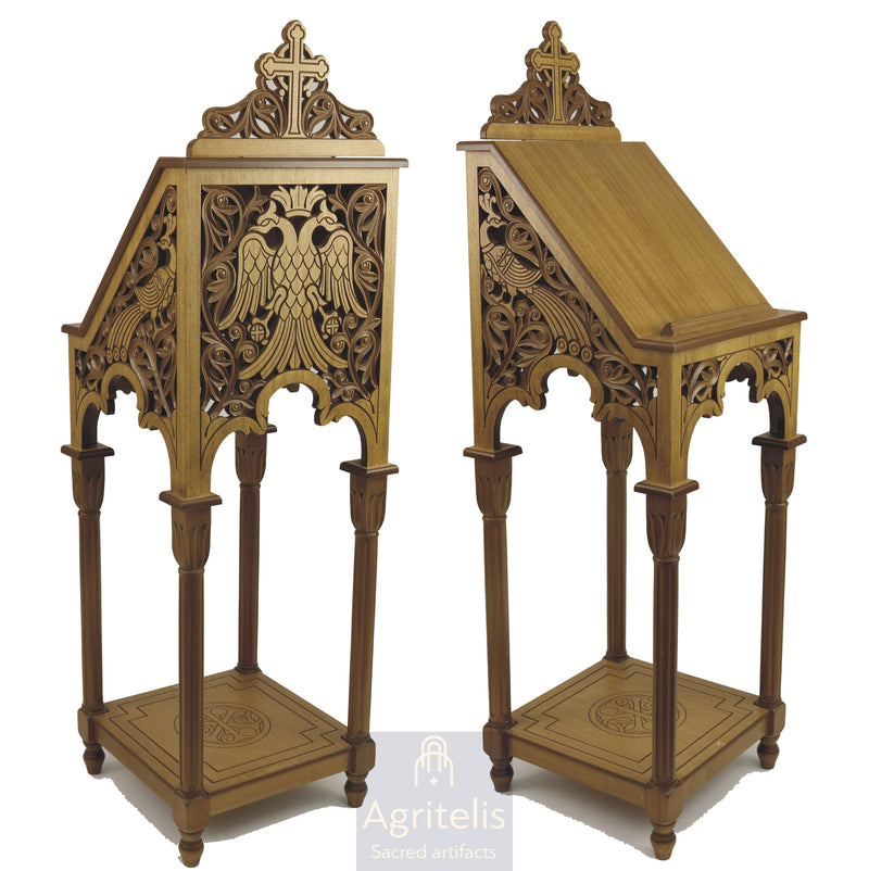 Icon Stand, Woodcarved, Limewood, Oak, Agritelis, Church Supplies, ieraskevi.com