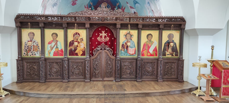 Іконостас, різьблений, липа, дуб, Αγριτέλης, церковне, ieraskevi.com