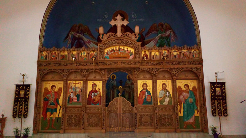 Іконостас, різьблений, липа, дуб, Αγριτέλης, церковне, ieraskevi.com