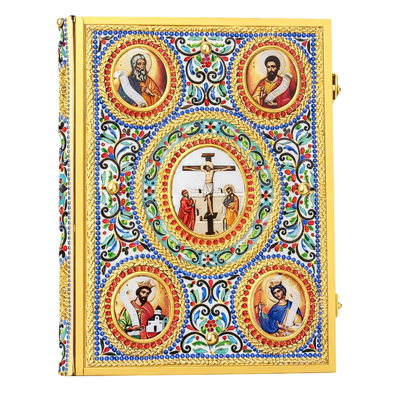 Gospel Book — Gold Tone, Enamel, Stones and Filigree
