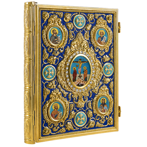 Evanghelie cu motiv din email — 27 × 4 × 35 cm