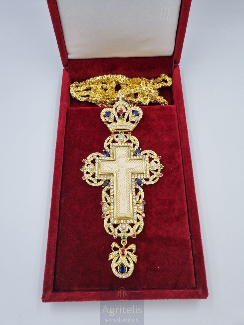 24K Gold-Plated Brass Pectoral Cross