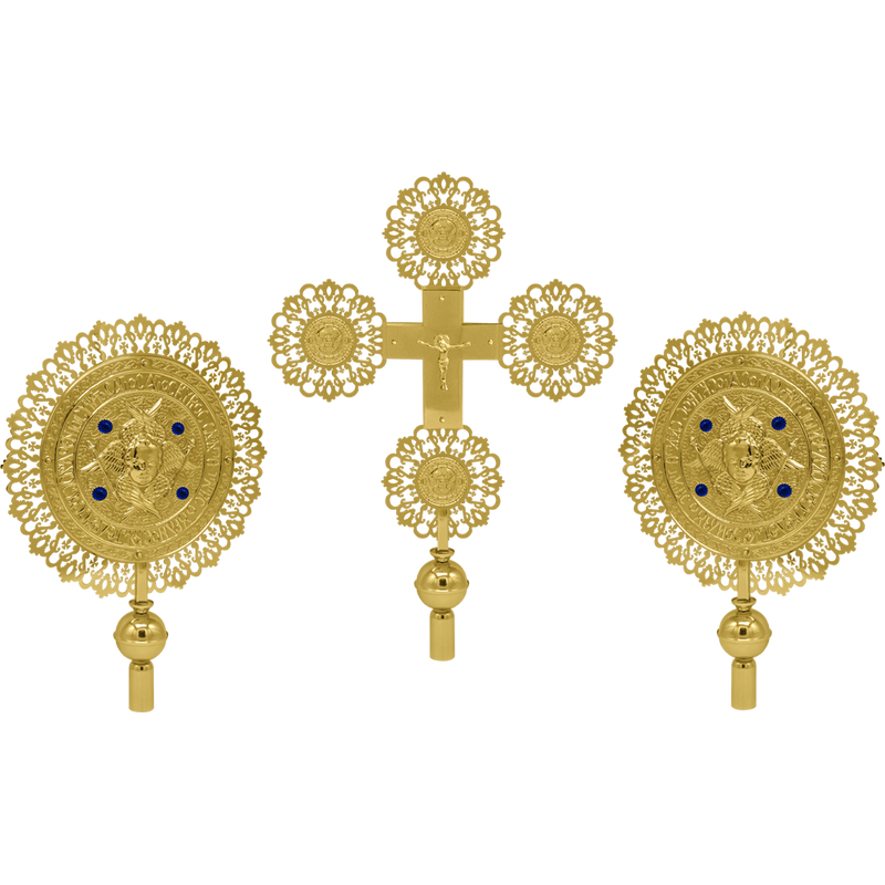Set de ripide procesionale traforate A — culoare aurie