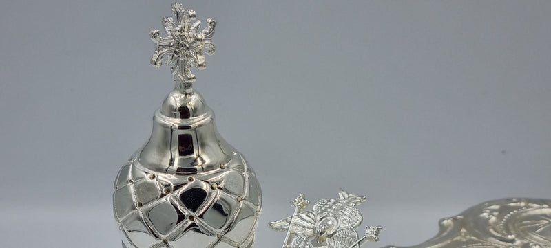 Посеребрённая ручная кадильница