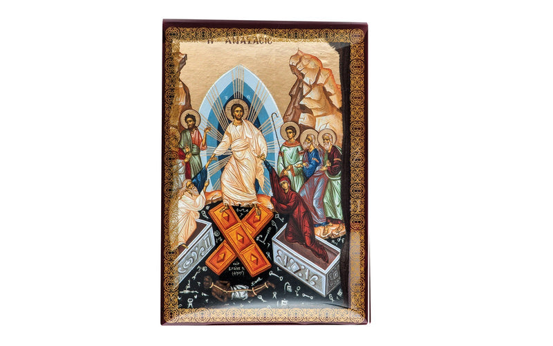 Resurrection of Christ Orthodox Icon on Wood