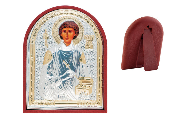 Saint Panteleimon Orthodox Icon on Wood