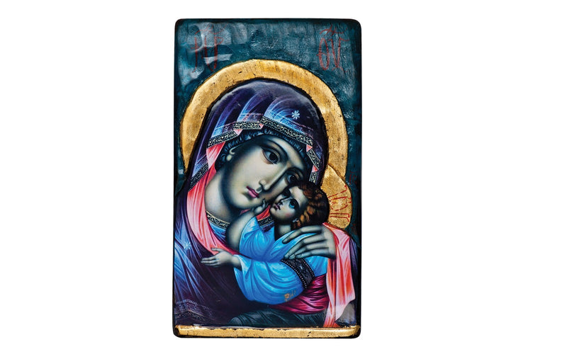 Icoană ortodoxă a Maicii Domnului pe lemn