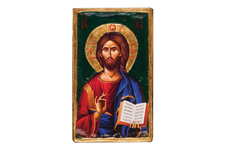 Icoană ortodoxă pe lemn – Hristos binecuvântând