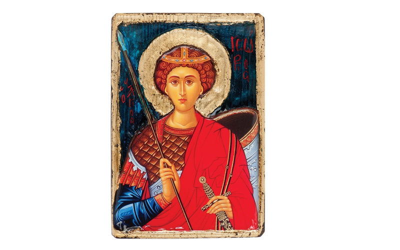 Icoana ortodoxă Sfântul Gheorghe pe lemn
