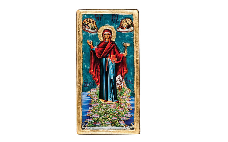 Theotokos Athonitissa Orthodox Icon on Wood