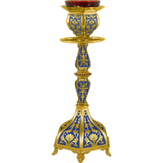 Candelă veșnică cu email și filigran — 18×18×40 cm