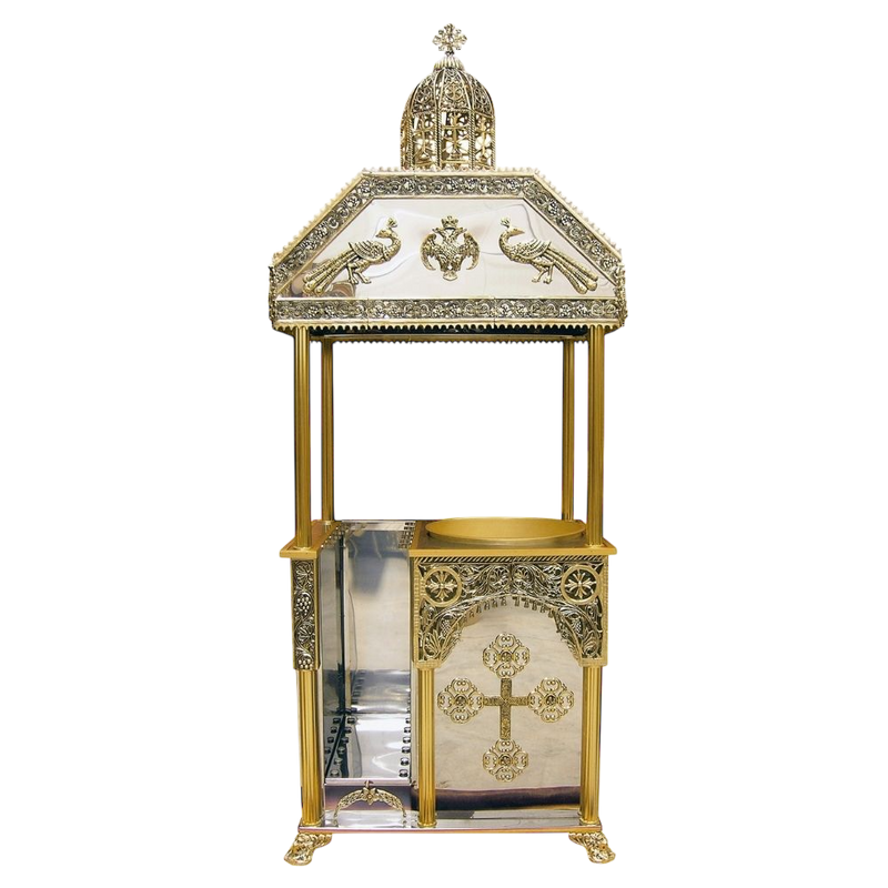 Church Candle Stand with Smoke Extraction — Patina Finish