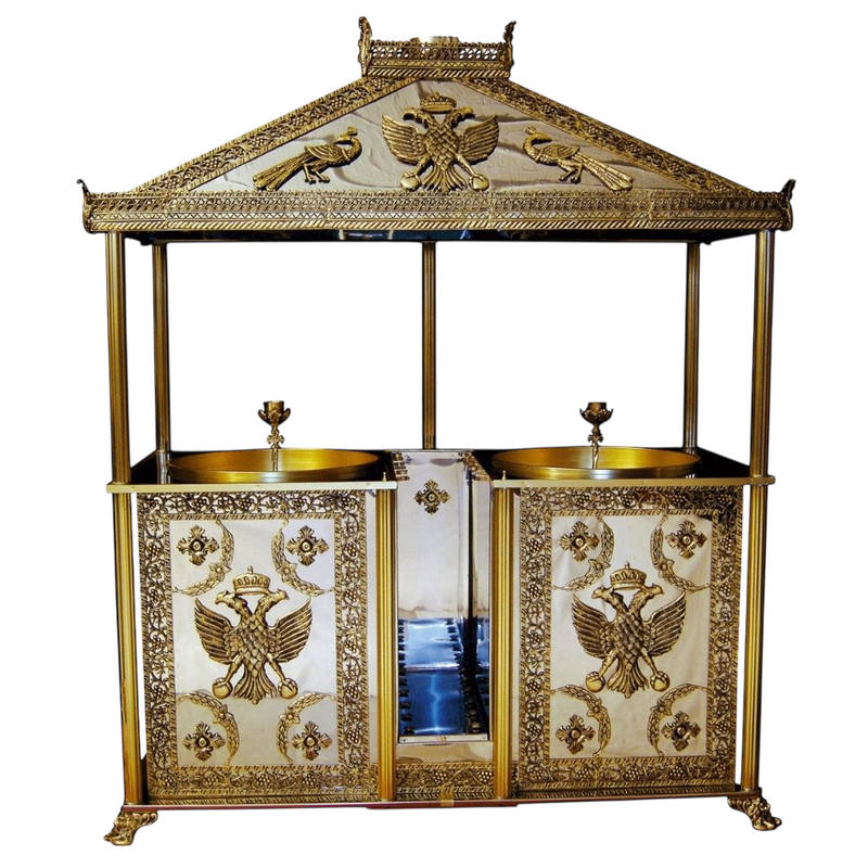 Church Candle Stand with Smoke Extraction — Patina Finish