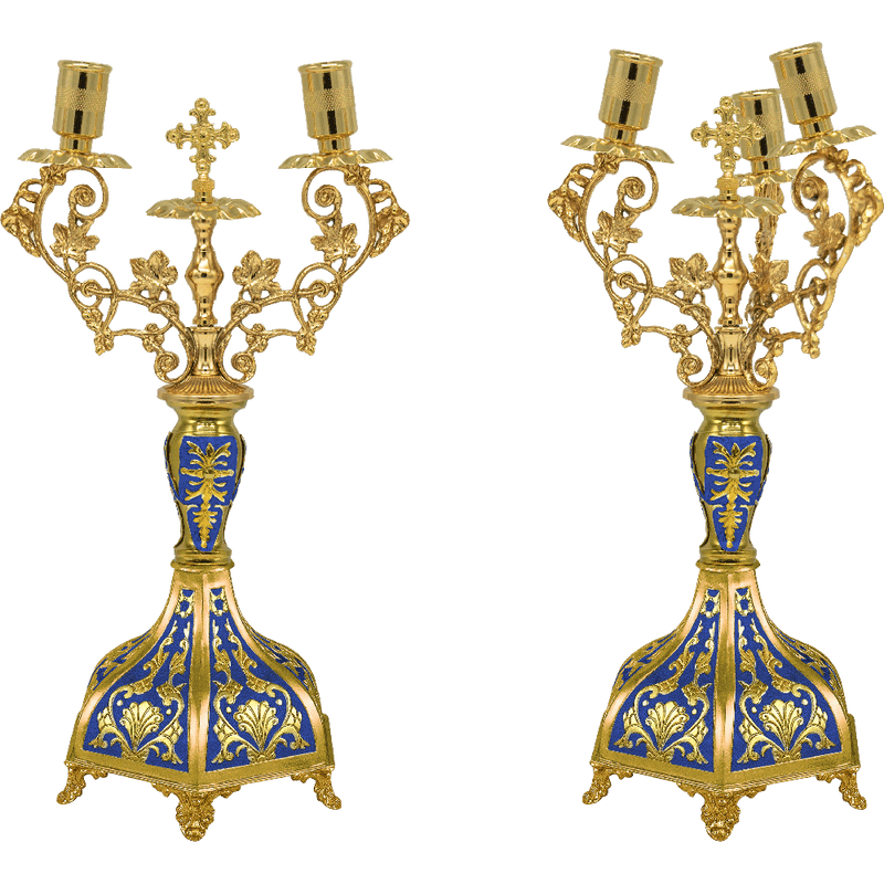 Dicher și tricher — culoare aurie și email — 15 × 15 × 35 cm