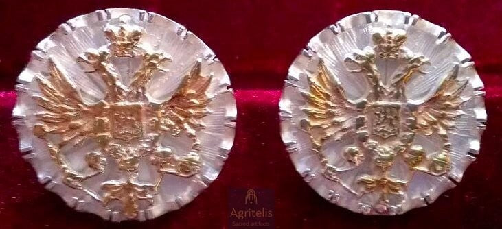 Серебряные запонки с двуглавым орлом