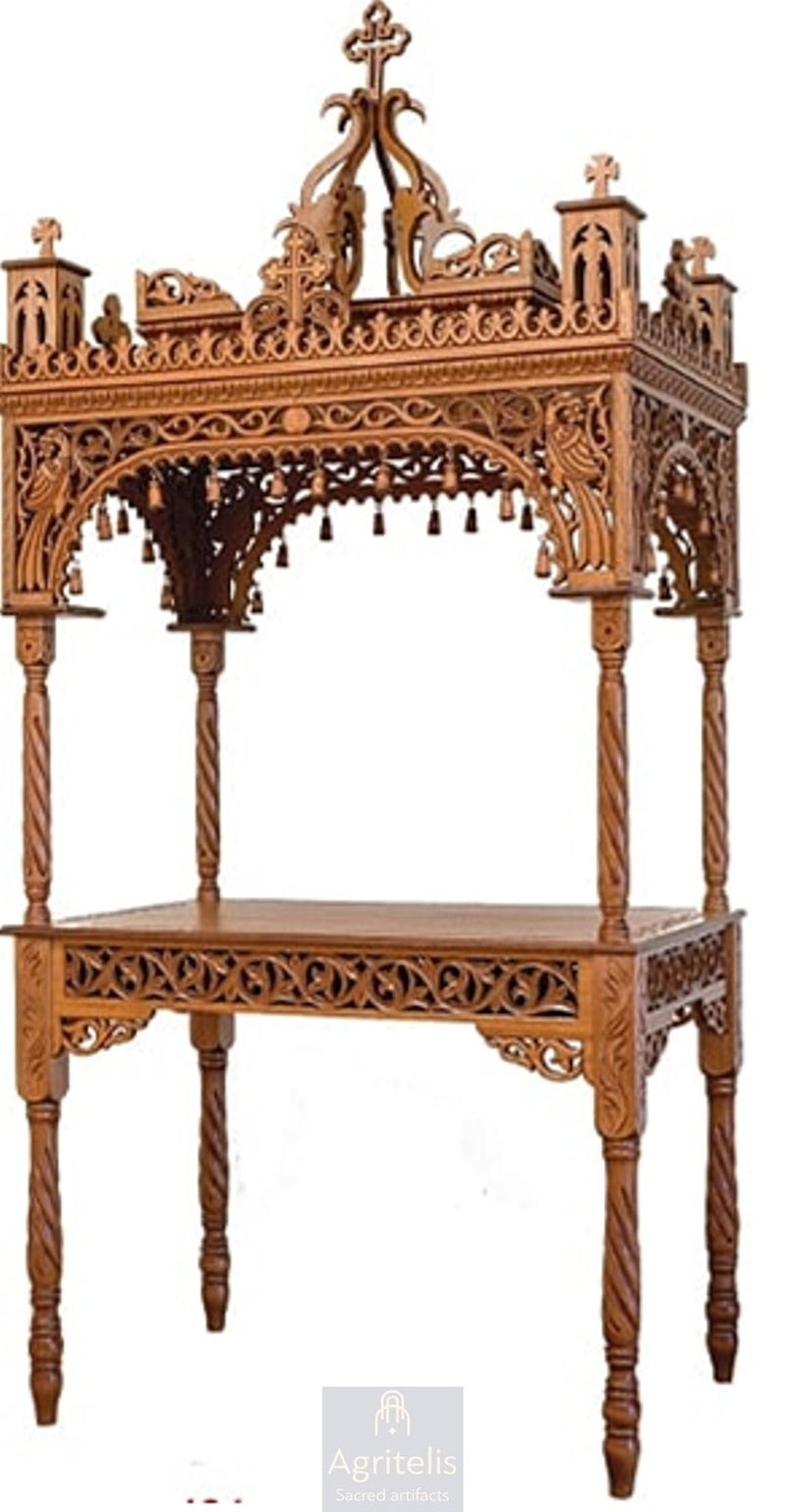 Epitaphios Bier, Woodcarved, Limewood, Oak, Agritelis, Church Supplies, ieraskevi.com