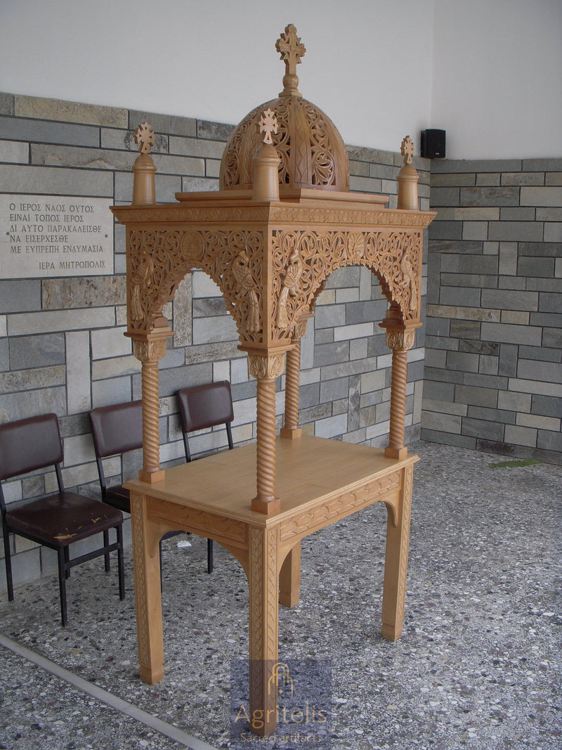 Гробница для Плащаницы, резная, липа, дуб, Αγριτέλης, церковные, ieraskevi.com