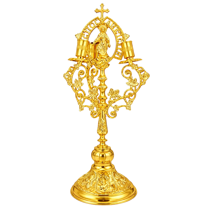 Church Trikirion — Gold Tone — 19 × 19 × 45 cm