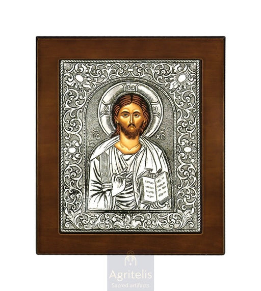 Silver Icon, Agritelis Church Supplies, ieraskevi.com, Christ