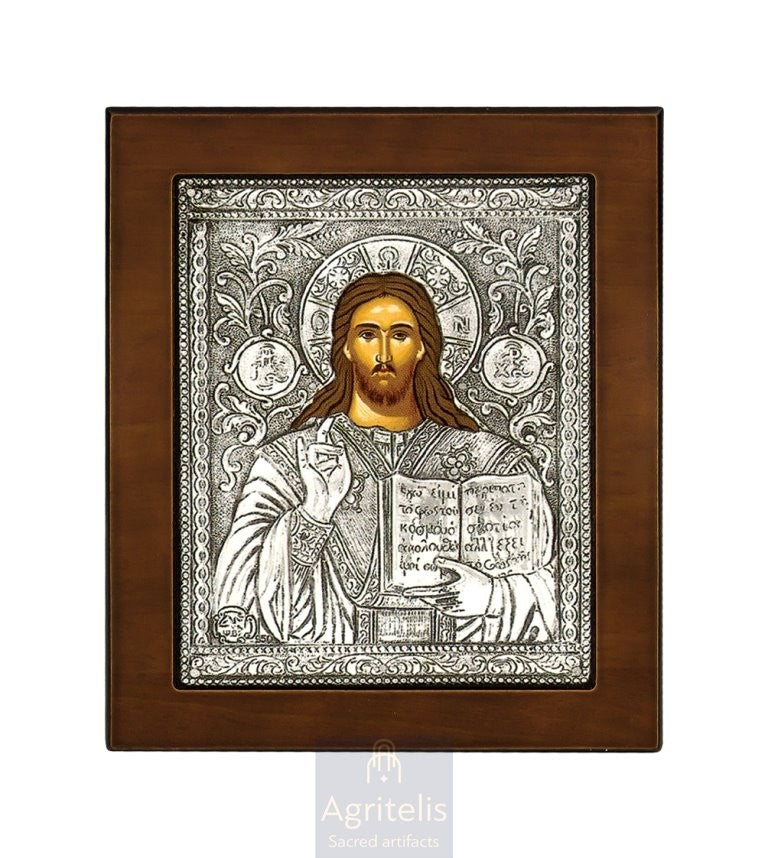Серебряная икона, Αγριτέλης церковная, ieraskevi.com, ХРИСТОС